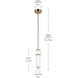 Riven LED Champagne Bronze Mini Pendant Ceiling Light