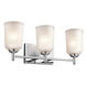 Shailene 3 Light 21 inch Chrome Wall Mt Bath 3 Arm Wall Light