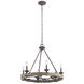 Taulbee 6 Light 29 inch Weathered Zinc Chandelier Round Pendant Ceiling Light