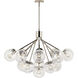 Silvarious 16 Light Polished Nickel Chandelier/Semi Flush Ceiling Light