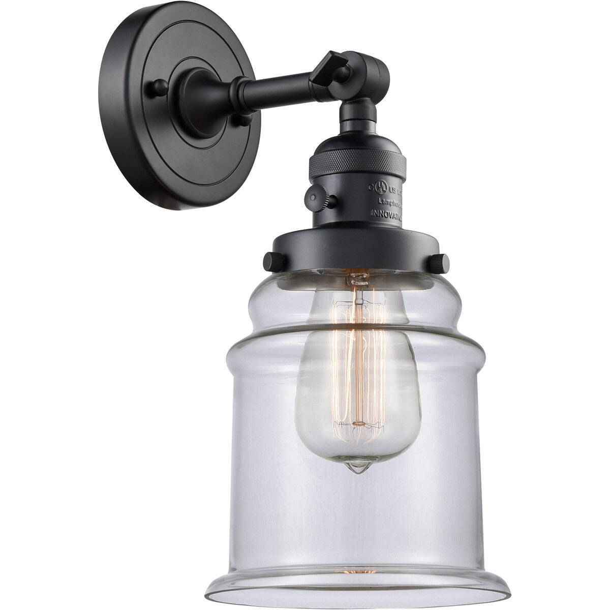 Franklin Restoration Canton LED 6.5 inch Matte Black Sconce Wall Light, Franklin Restoration