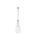 Everly 1 Light 11 inch Chrome Pendant Ceiling Light in Clear