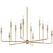 Alvaro 12 Light Champagne Bronze Chandelier Multi Tier Ceiling Light, Multi Tier