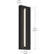 Arik LED 18.5 inch Black Outdoor Wall Light