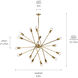 Armstrong 16 Light Natural Brass Chandelier Ceiling Light, Large