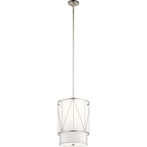 Birkleigh 1 Light 12 inch Satin Nickel Pendant Ceiling Light