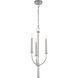 Florence 3 Light 11.25 inch Polished Nickel Chandelier Ceiling Light