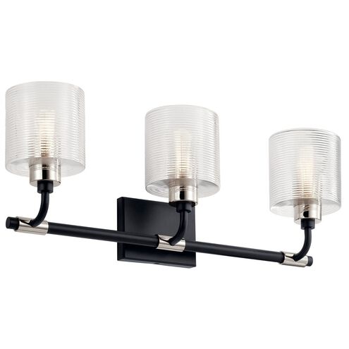 Harvan 3 Light 25 inch Black Wall Mount Bath Light Wall Light, 3 Arm