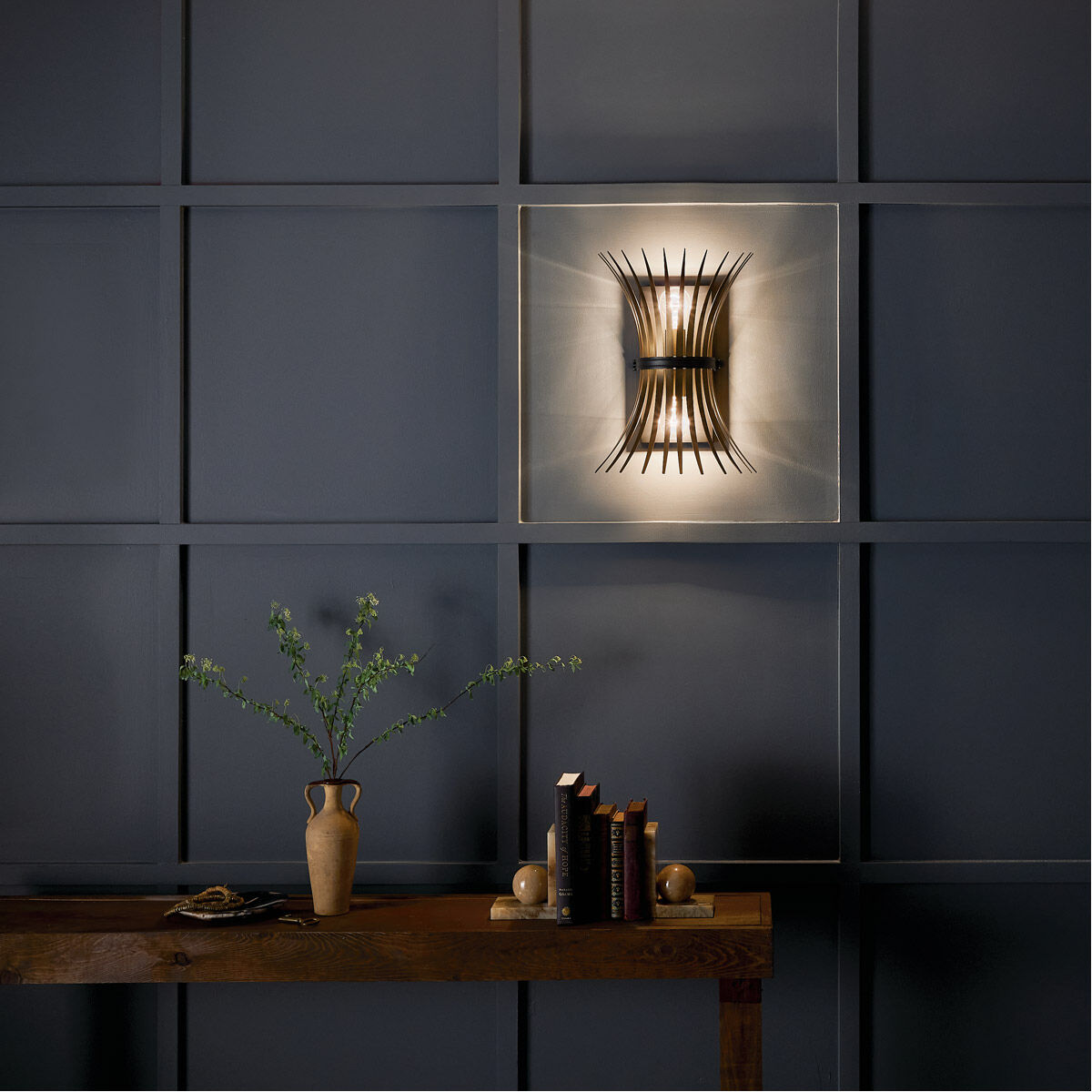 Homestead Baile 2 Light 8 inch Black Wall Sconce Wall Light, Baile