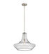 Everly 1 Light 19 inch Brushed Nickel Pendant Ceiling Light