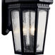 Courtyard 3 Light 22 inch Textured Black Outdoor Wall, X-Large