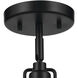 Niva LED 8 inch Black Semi Flush Mount Ceiling Light