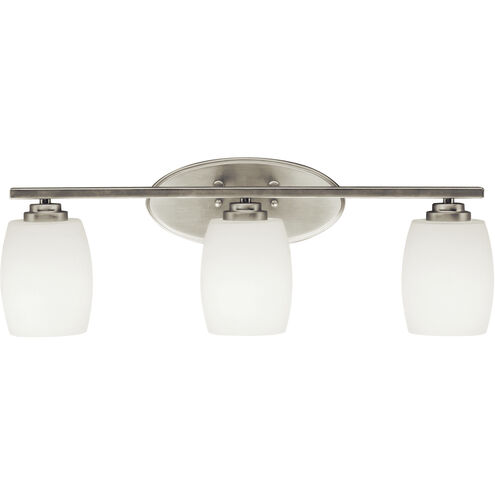 Eileen 3 Light 24 inch Brushed Nickel Wall Mt Bath 3 Arm Wall Light in Incandescent