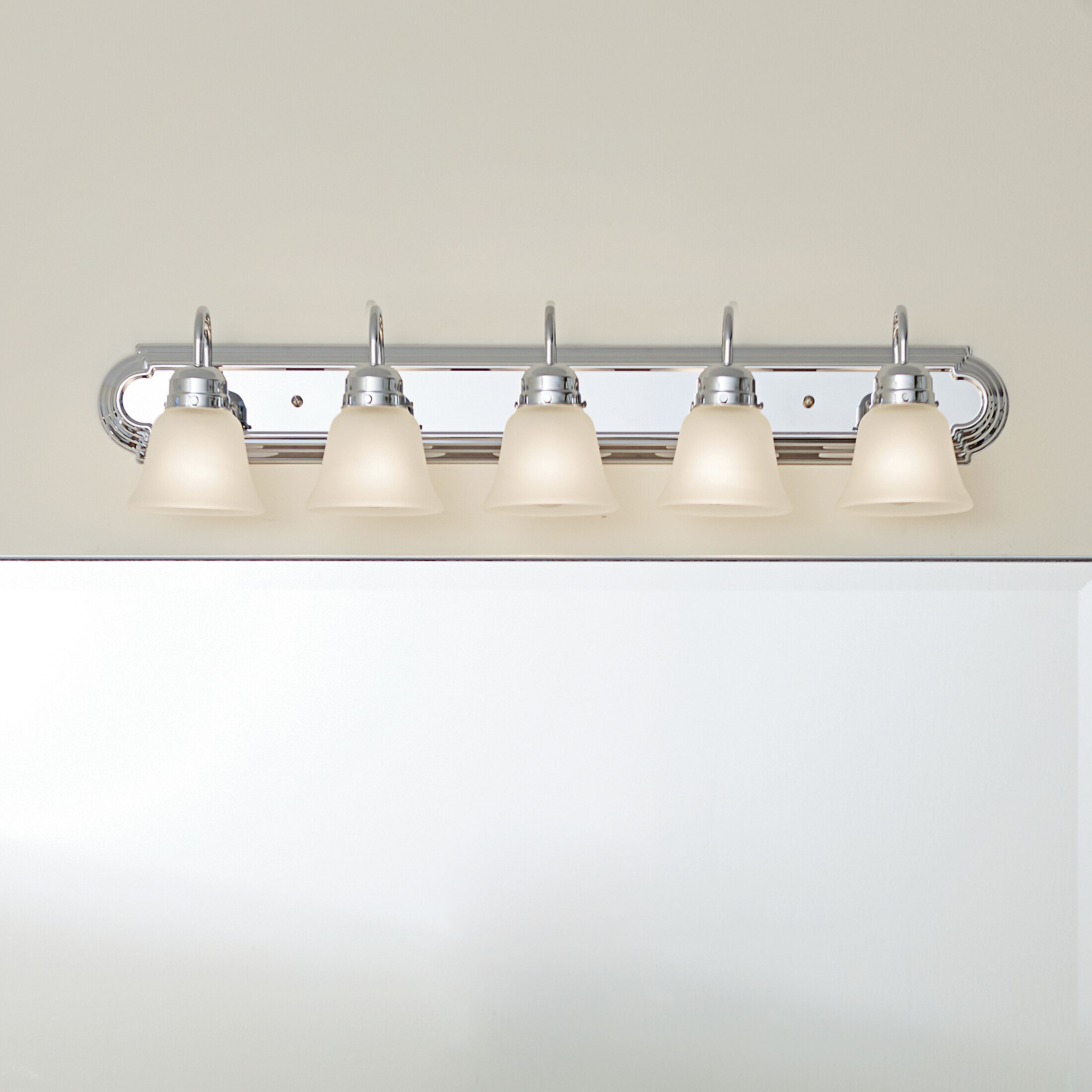 Independence 5 Light 36 inch Chrome Wall Mt Bath 5 Arm Or More Wall Light