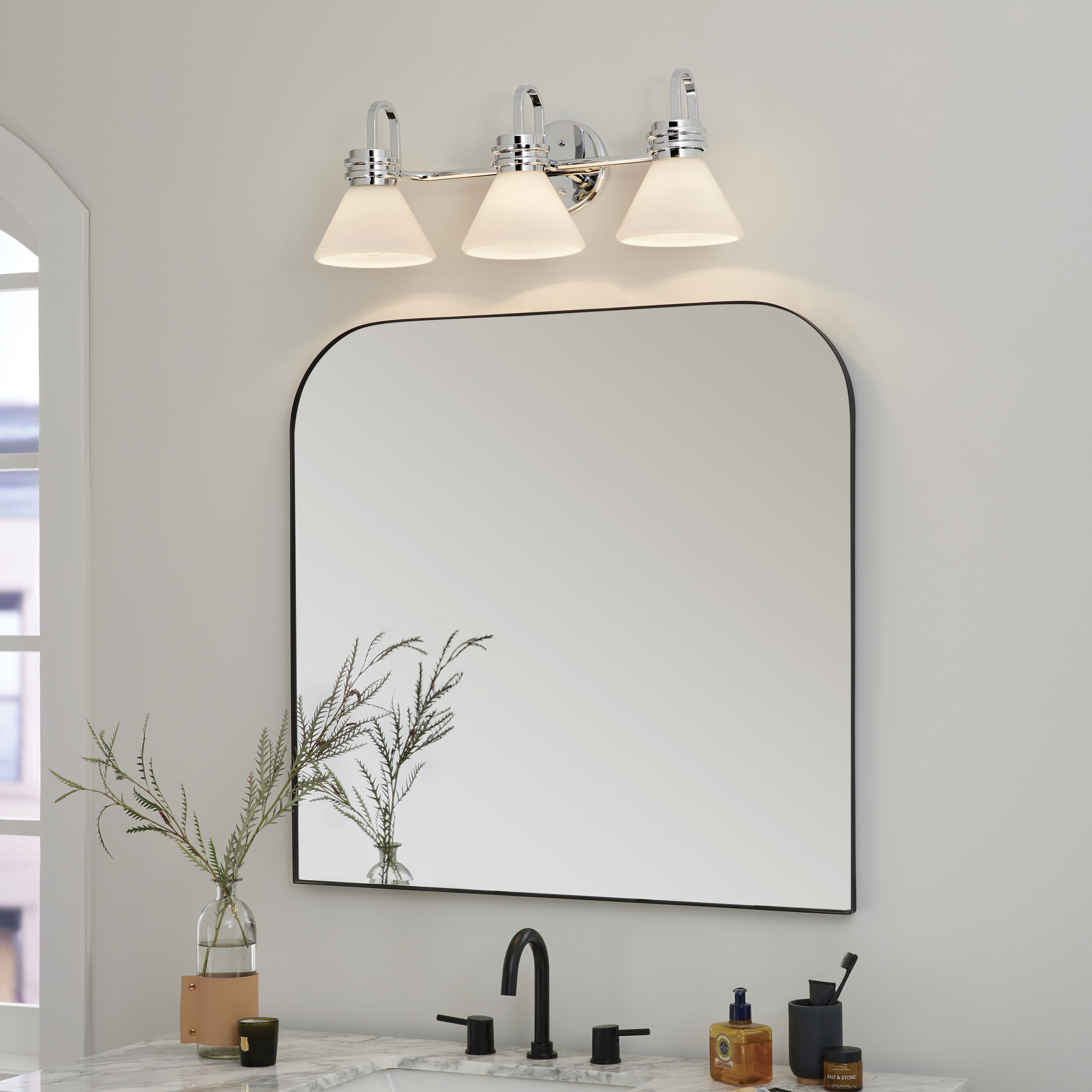 Kichler 55155CH Farum LED 26 inch Chrome Bathroom Vanity Light Wall Light
