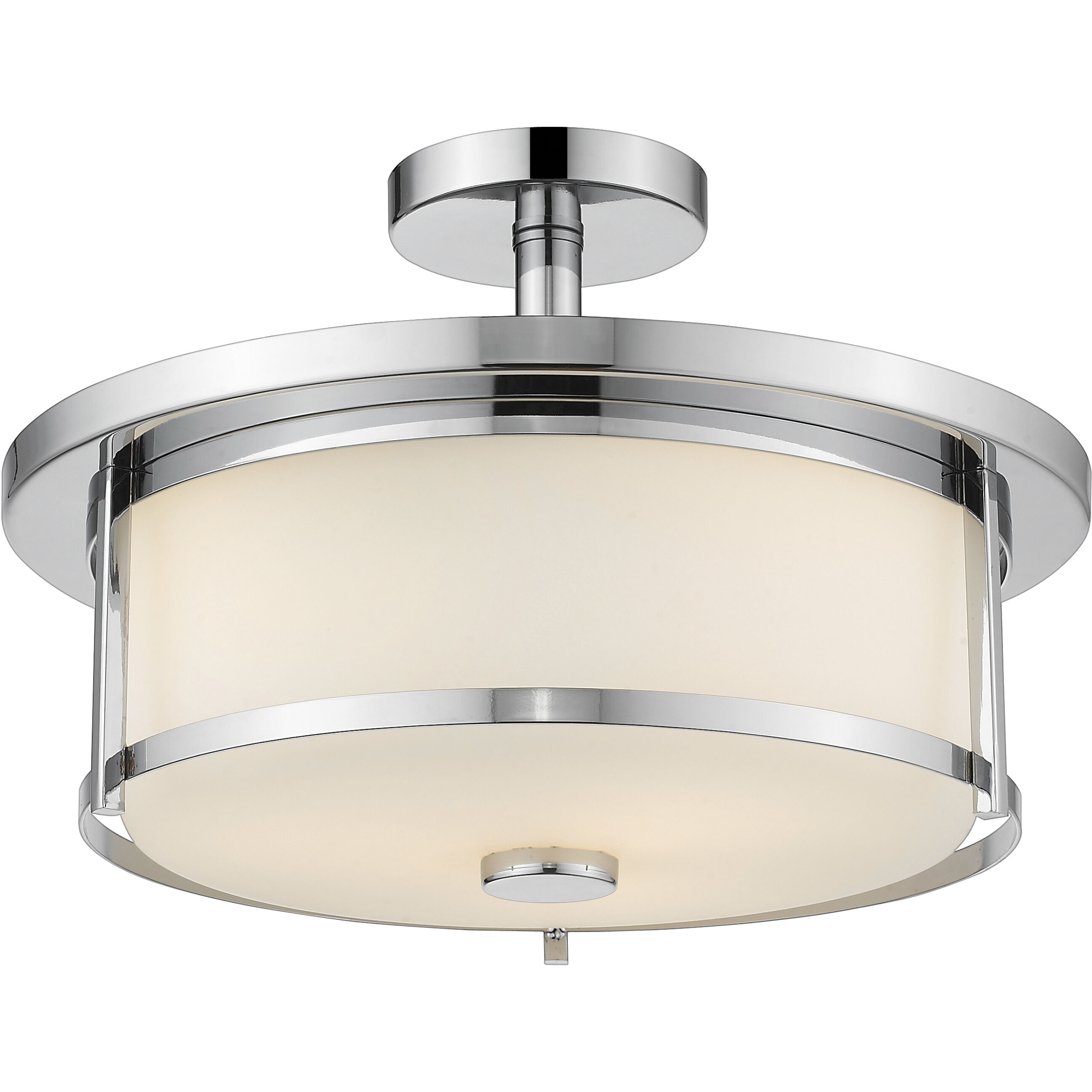 Savannah 3 Light 15.75 inch Chrome Semi Flush Mount Ceiling Light