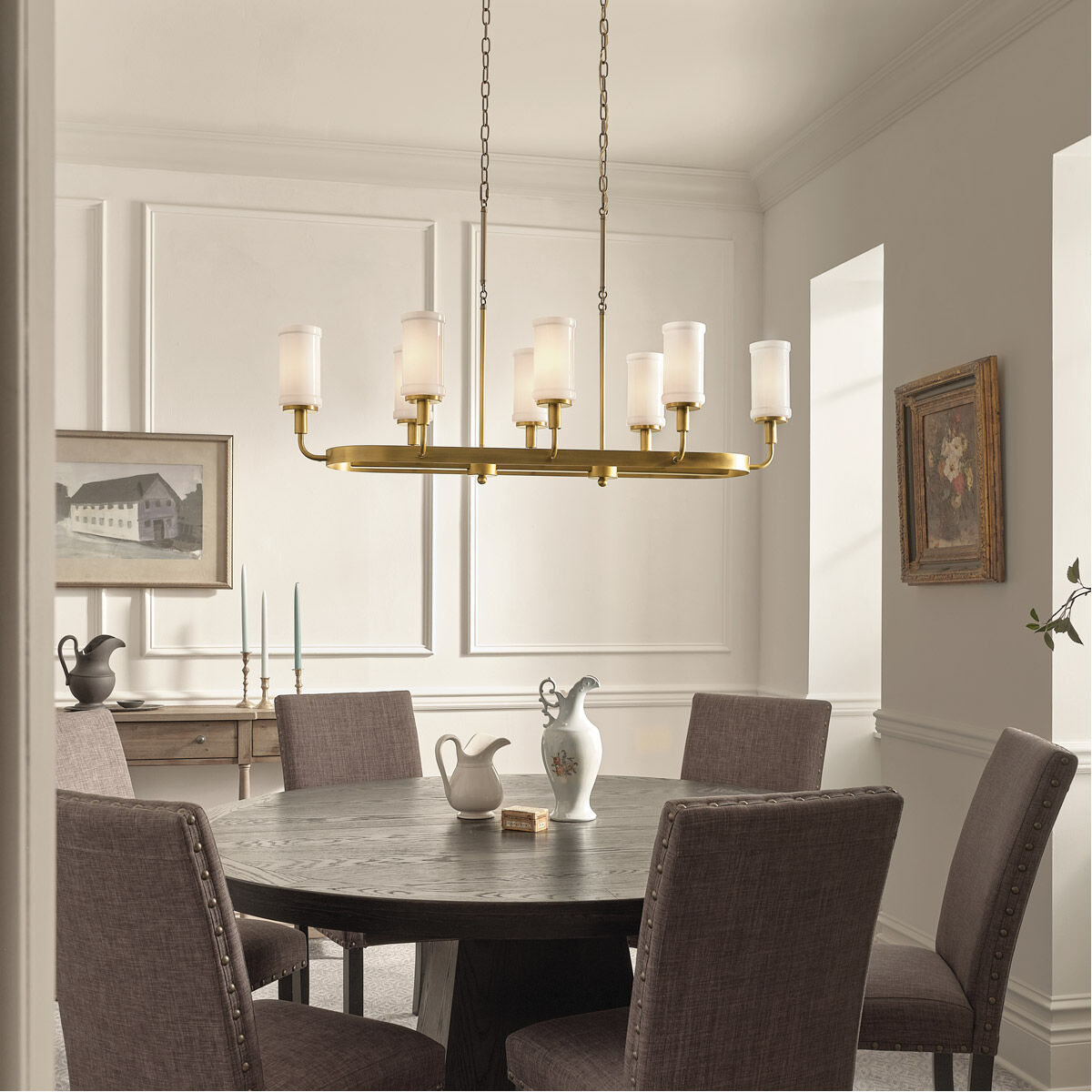 Kichler 52453NBR Homestead Vetivene 8 Light 18 inch Natural