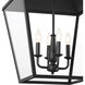 Homestead Dame 4 Light 19 inch Textured Black Foyer Pendant Ceiling Light, Dame