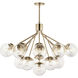 Silvarious 16 Light Champagne Bronze Chandelier/Semi Flush Ceiling Light