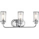 Braelyn 3 Light 24 inch Chrome Wall Mt Bath 3 Arm Wall Light