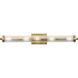 Azores 5 Light 32 inch Natural Brass Linear Bath Large Wall Light, Large