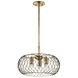 Devin 3 Light 18 inch Natural Brass Pendant Ceiling Light