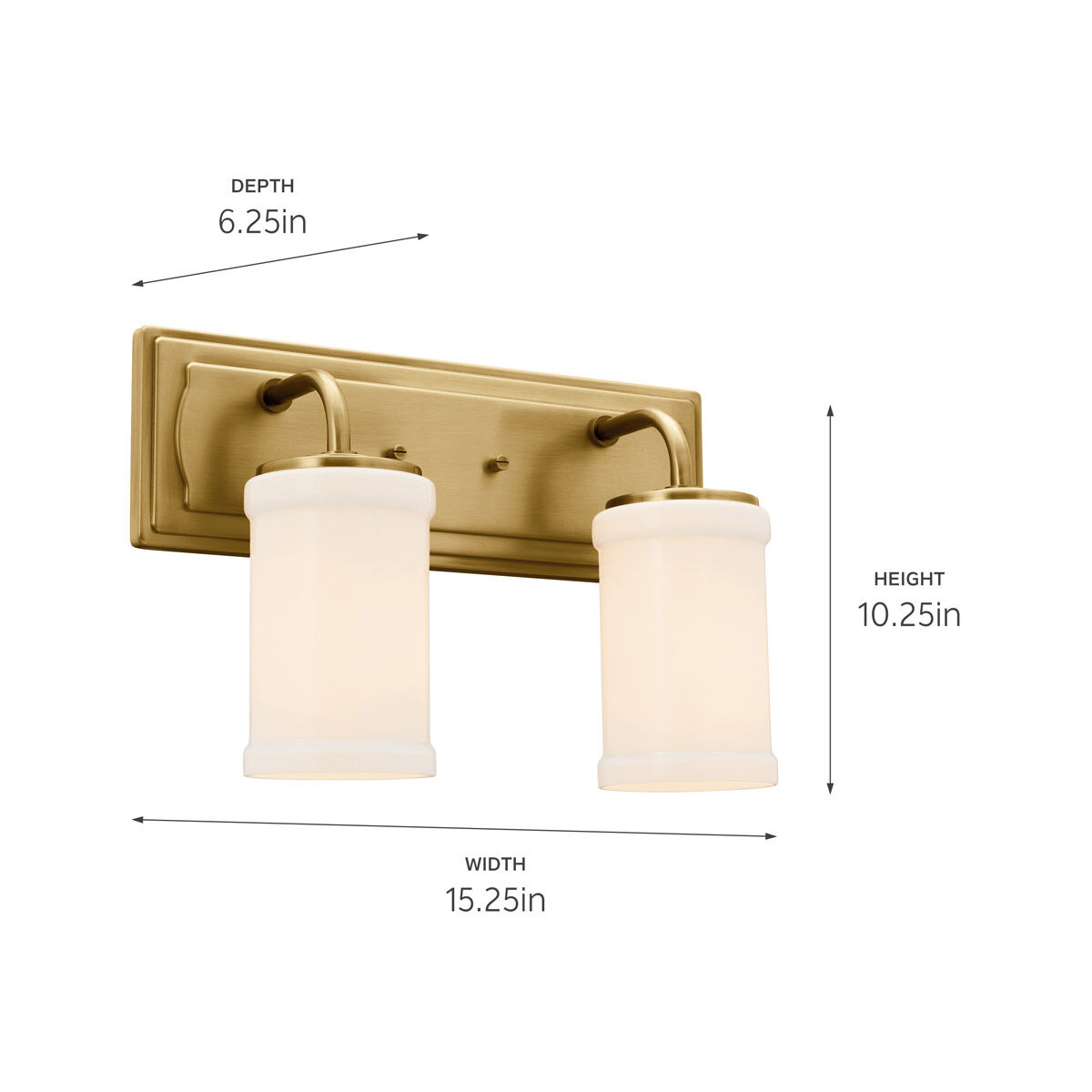 Homestead Vetivene 2 Light 15 inch Natural Brass Vanity Light Wall Light, Vetivene