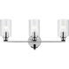 Gioe 3 Light 24.25 inch Chrome Vanity Light Wall Light