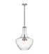 Everly 3 Light 20 inch Chrome Pendant Ceiling Light