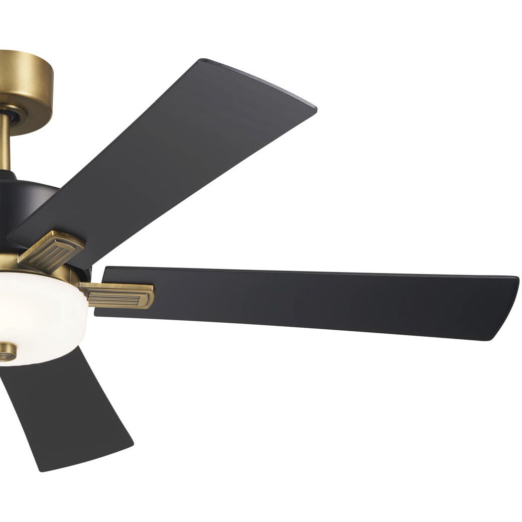 Icon 56 inch Satin Black with Black Blades Ceiling Fan