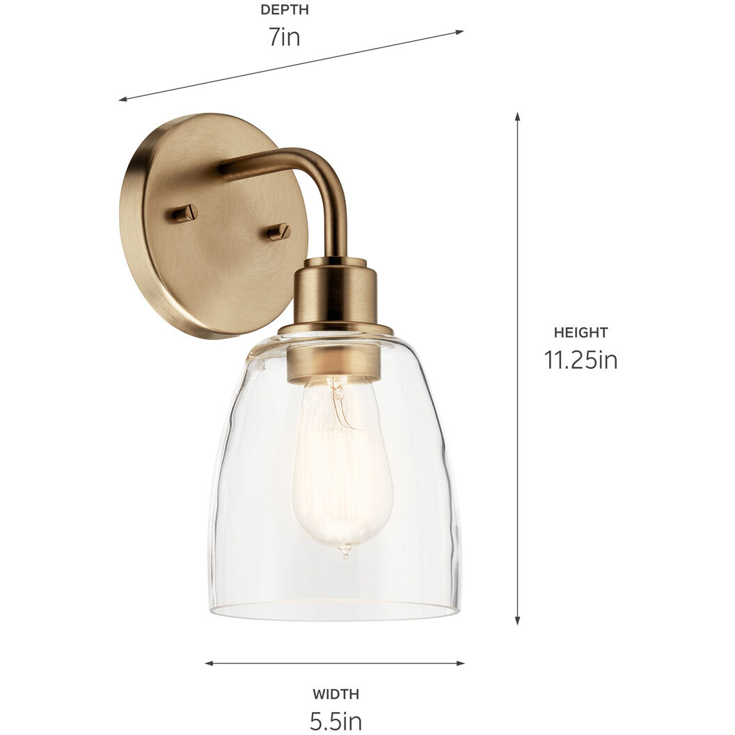 Meller 1 Light 5.5 inch Champagne Bronze Wall Sconce Wall Light