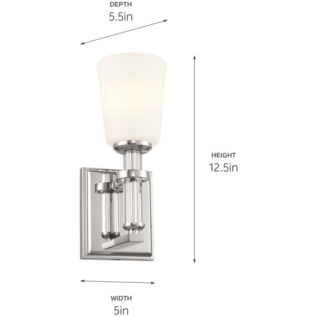 Rosalind 1 Light 5 inch Polished Nickel Wall Sconce Wall Light