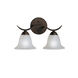 Dover 2 Light 14 inch Tannery Bronze Wall Mt Bath 2 Arm Wall Light