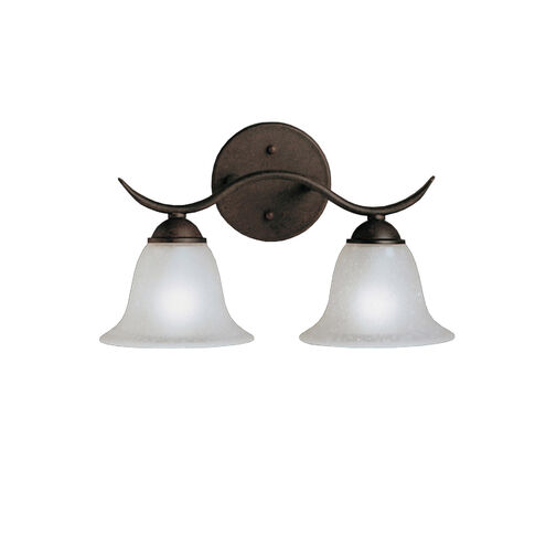 Dover 2 Light 14 inch Tannery Bronze Wall Mt Bath 2 Arm Wall Light