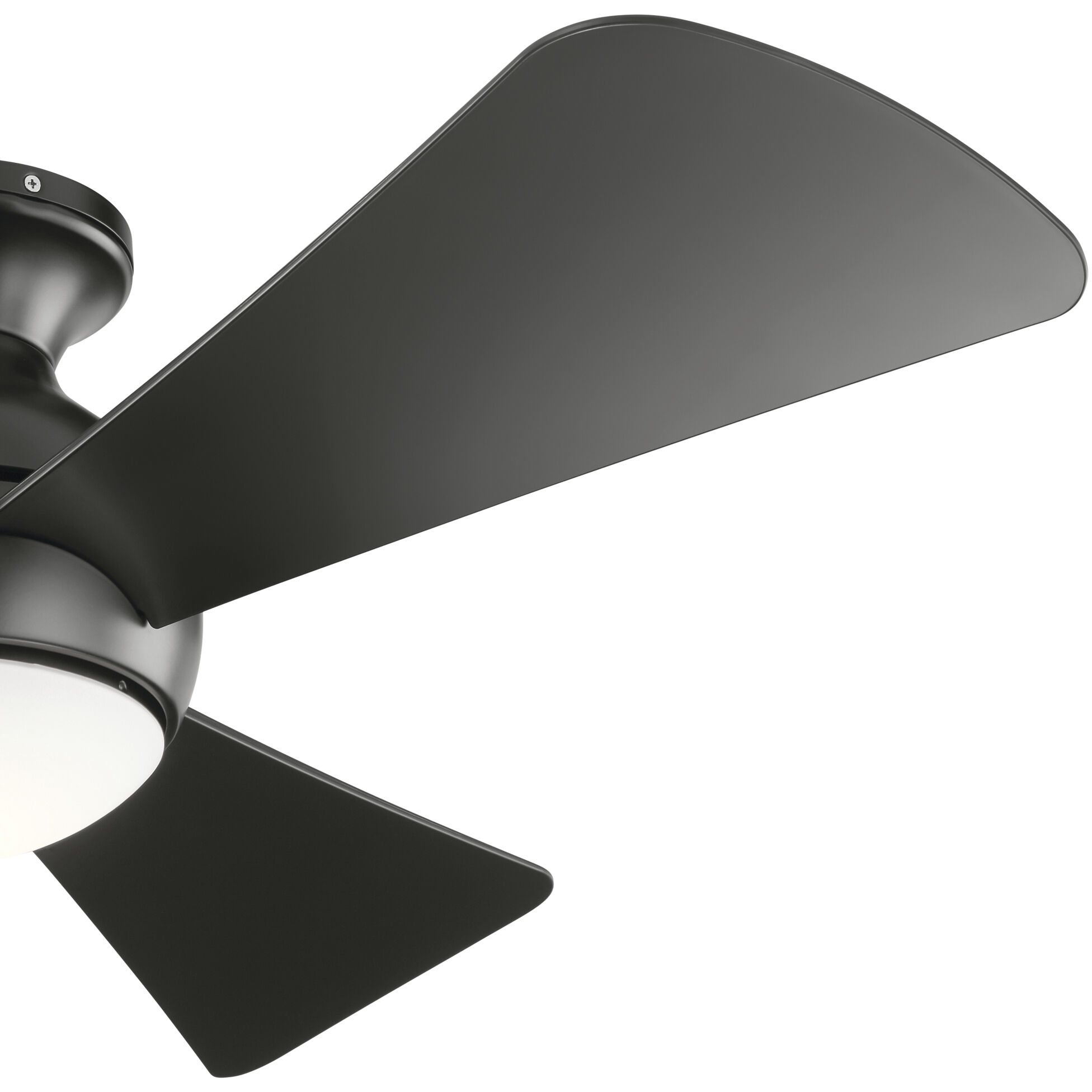 Sola 44 inch Satin Black Ceiling Fan