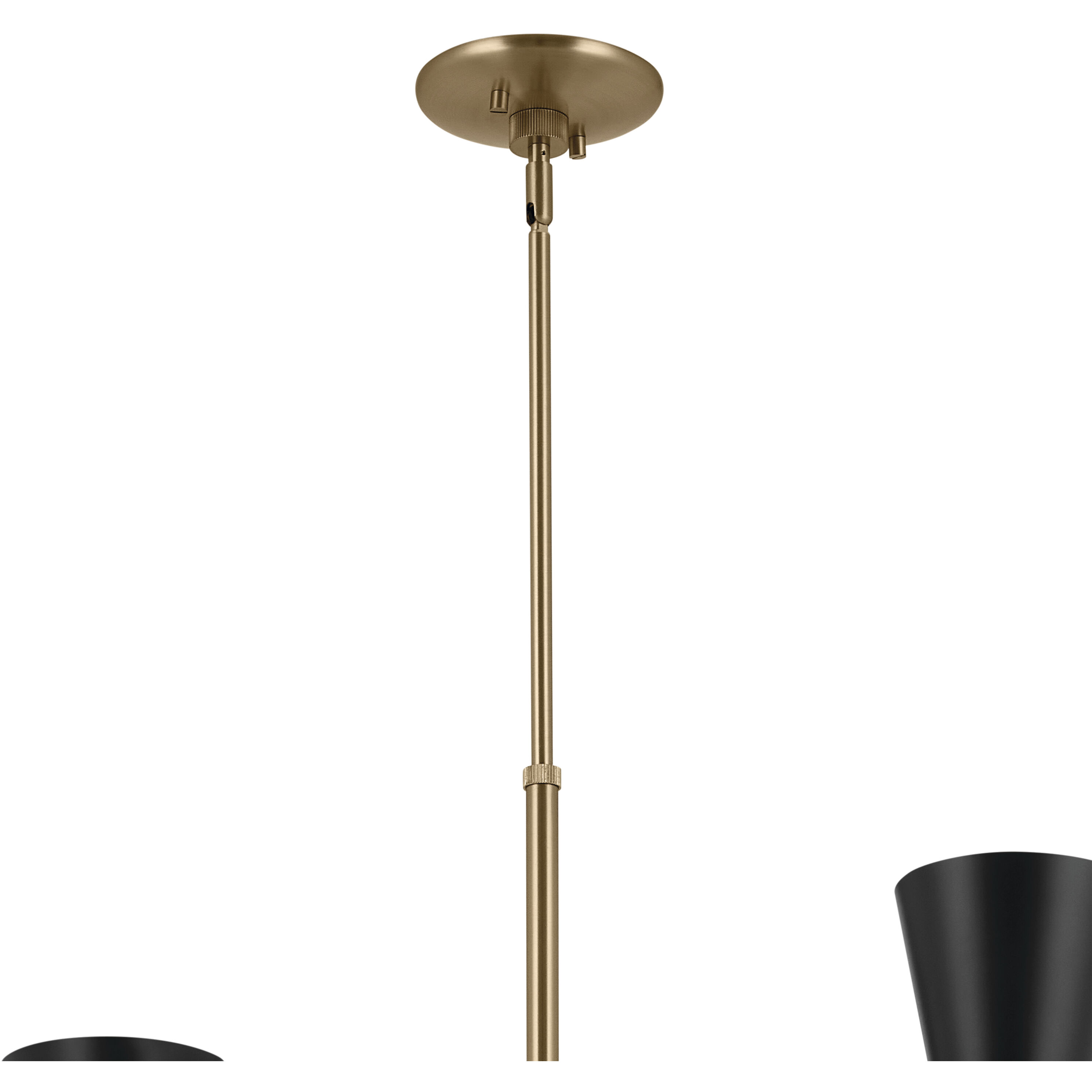 Phix LED 22.5 inch Champagne Bronze with Black Foyer Chandelier Ceiling Light