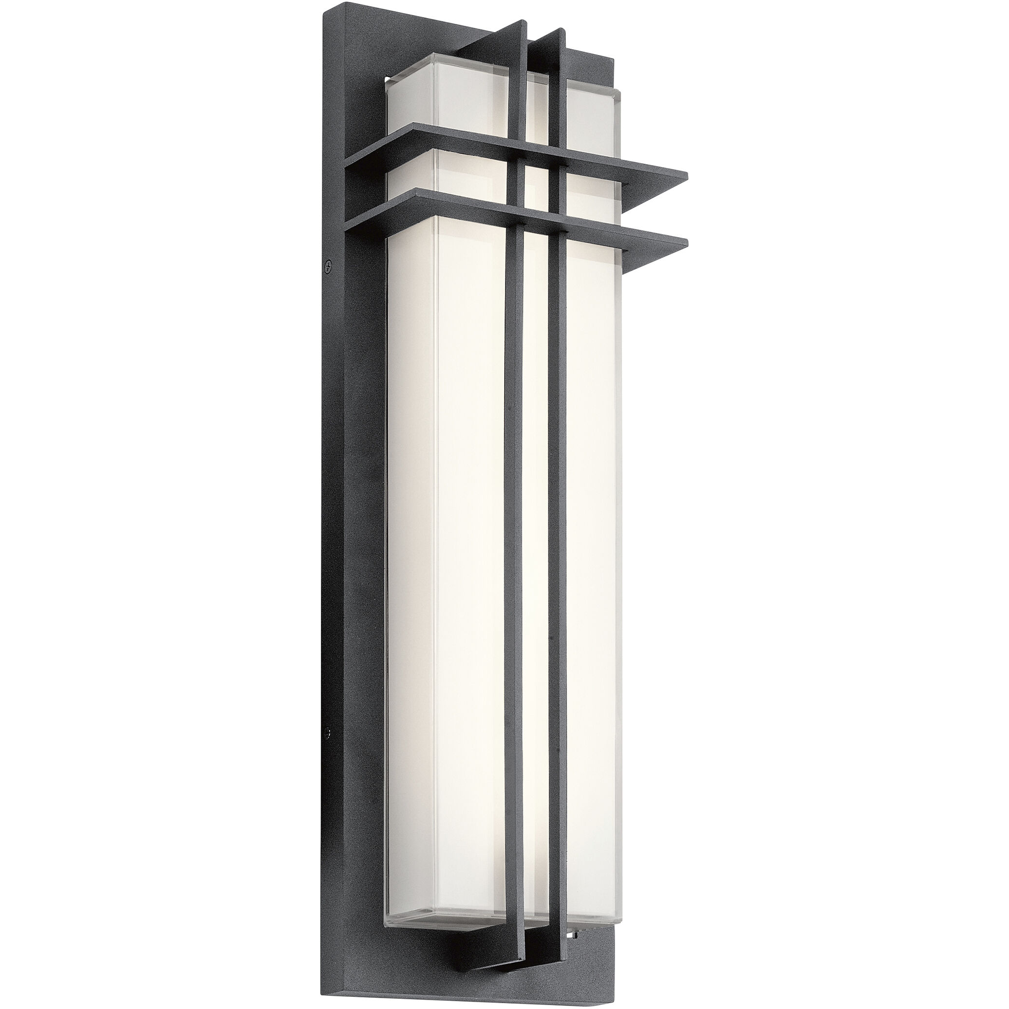 Manhattan LED 22 inch Textured Black Outdoor Wall, Medium