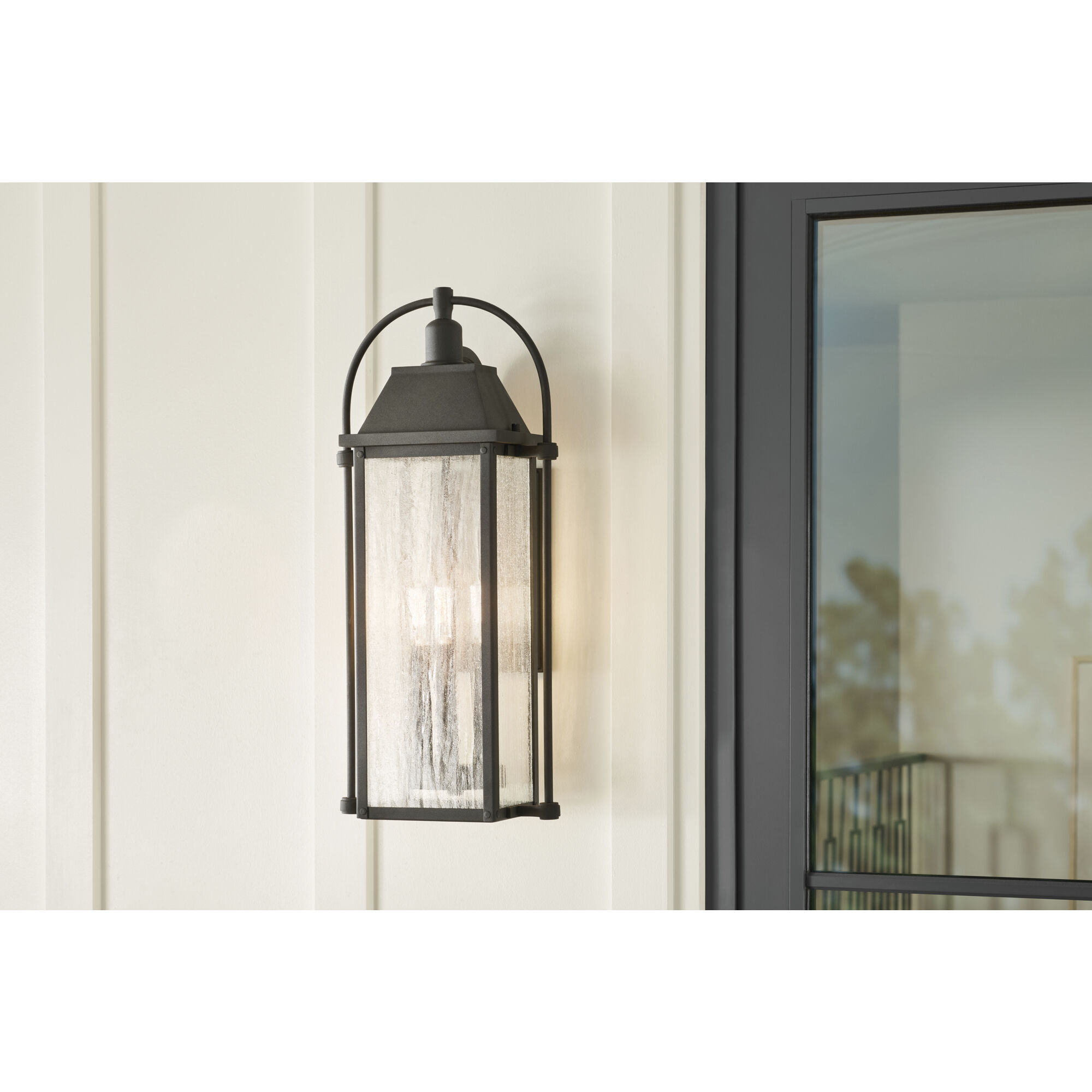 Harbor Row 4 Light 28.75 inch Textured Black Outdoor Wall Sconce, Large