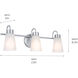 Erma 3 Light 23 inch Brushed Nickel Bath Vanity Light Wall Light, 3 Arm
