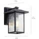 Capanna 1 Light 10 inch Textured Black Outdoor Wall, Small
