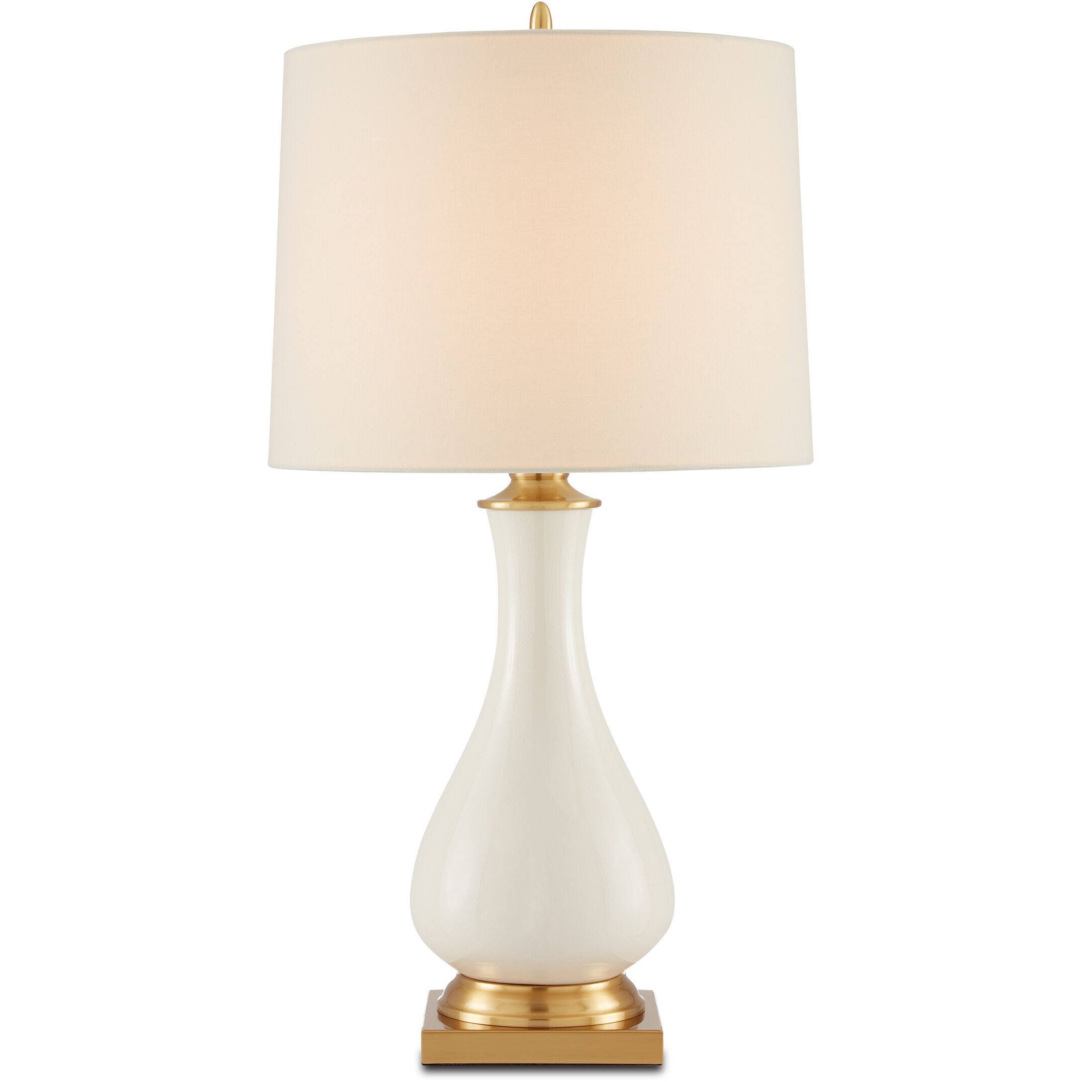 Lynton 31 inch 150 watt Cream Crackle/Brass Table Lamp Portable Light
