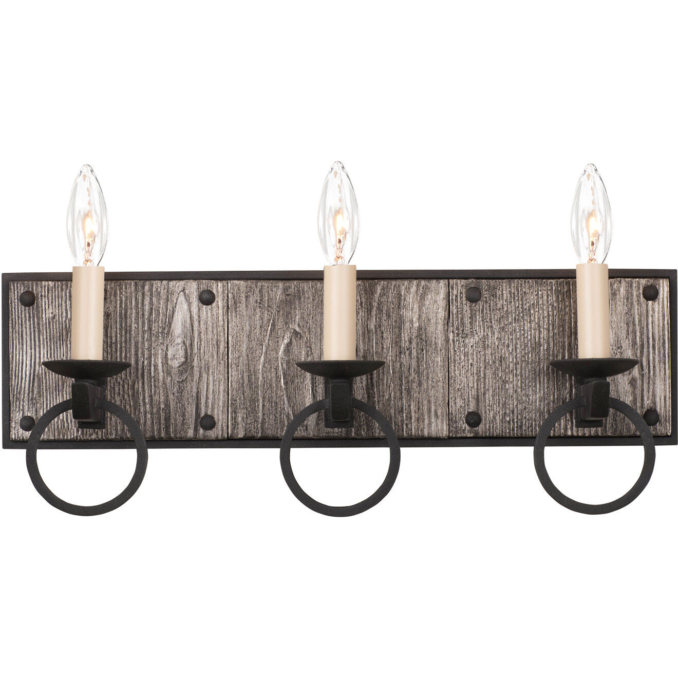 Laramie 3 Light 19 inch Black Iron Bath Vanity Light Wall Light