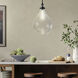 Laria 1 Light Black Pendant Ceiling Light in Clear