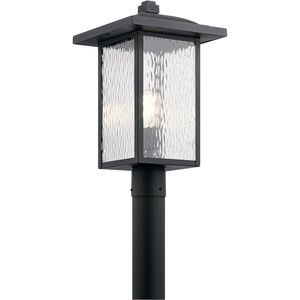 Capanna 1 Light 18 inch Textured Black Outdoor Post Lantern