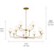 Pallas 12 Light 42.75 inch Brushed Natural Brass Chandelier Ceiling Light
