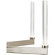 Sycara LED Polished Nickel Chandelier Ceiling Light, 1 Tier Medium