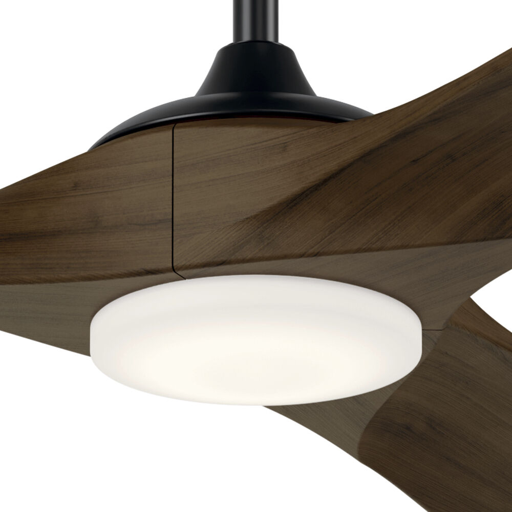Mylo 60 inch Satin Black with Aged Walnut Blades Ceiling Fan
