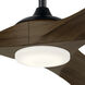 Mylo 60 inch Satin Black with Aged Walnut Blades Ceiling Fan