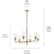 Velestino 6 Light Champagne Bronze Chandelier Ceiling Light