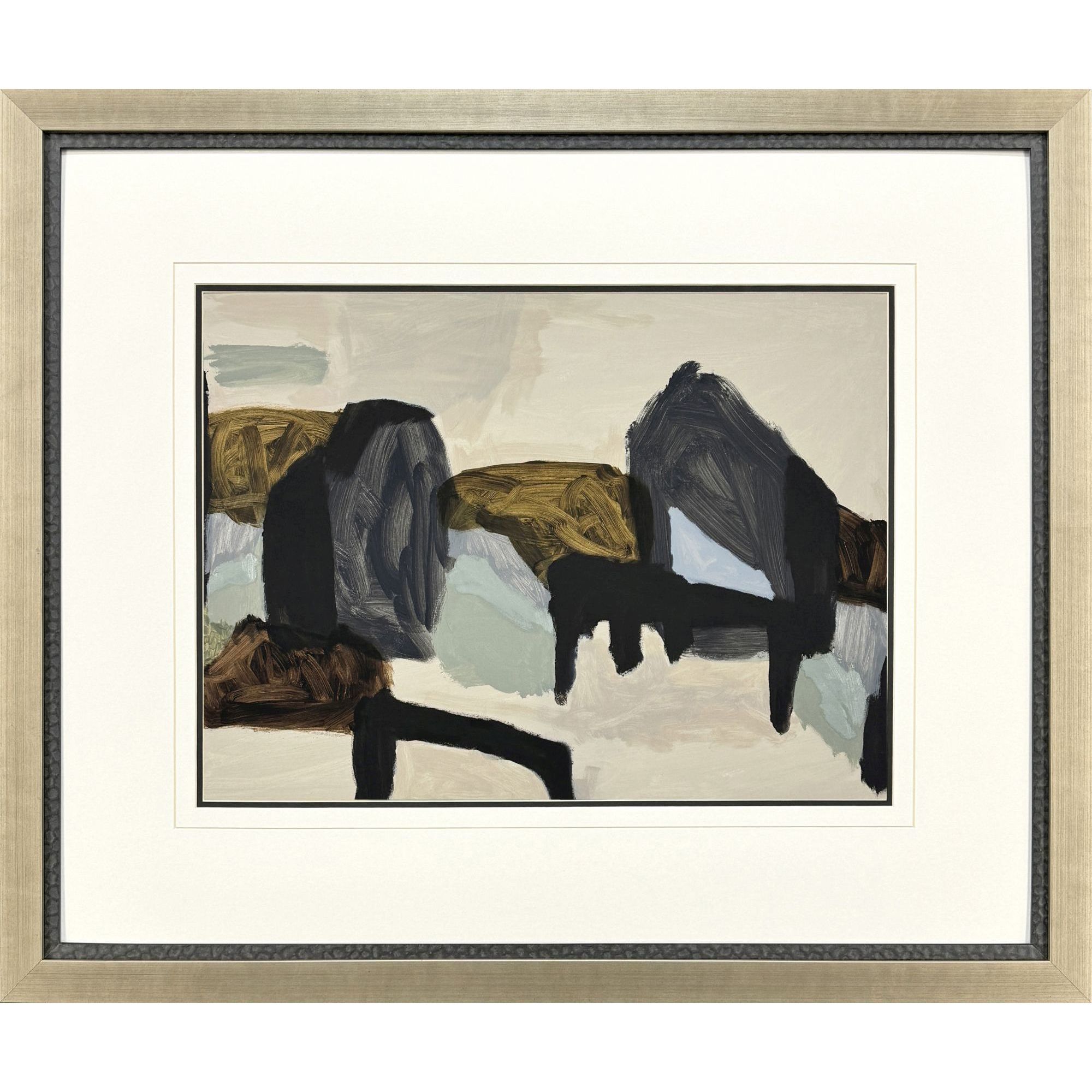 Mot Juste Saura Blue and Green and Neutral and Turquoise Framed Art